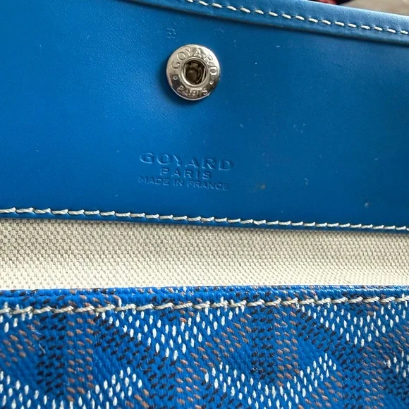 Goyard Blue Monogram Tote - Picture 3 of 16